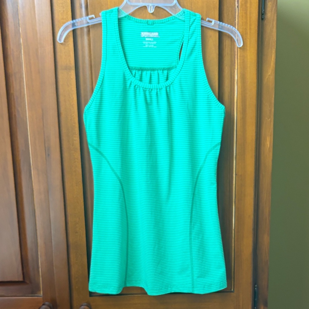 Kirkland Signature Striped Green Tank Top